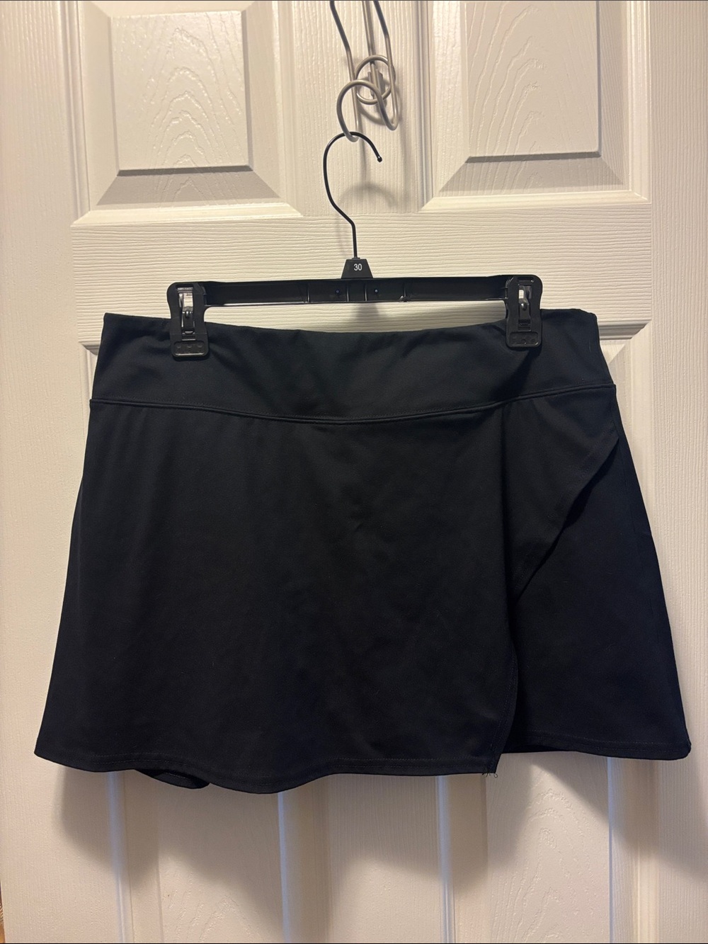 SO Black Athletic Skort with Side Overlap